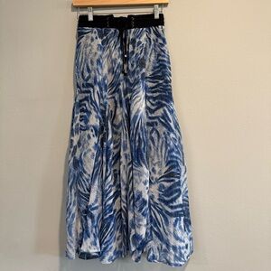 Lapis Skirt A-Line Maxi Boho Fairy Festival Animal Print M